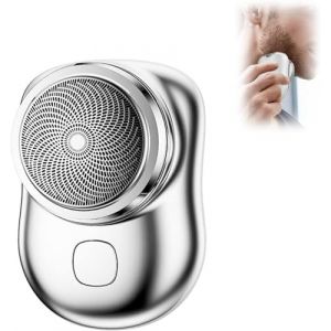 FJZFXKZL Zao Mini rasoir hommes 2024, rasoir &eacute;lectrique Zao for hommes, mini rasoir USB, rasoir &eacute;lectrique lavable de poche Portable humide et sec(Silver) (FJZFXKZL-FR, neuf)