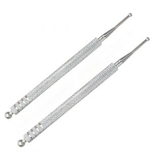 Stylo D'acupression, Bâton D'acupression, Barre D'acupression, 2Pcs Acupuncture Oreille Acupuncture Pen, Bâton D'acupressure Et Méridien, Stylo De Massage Méridien Èn Àcier Inoxydable, 10cm - Ø 2/5mm (charey, neuf)