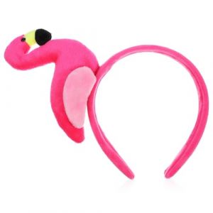 Mikikit Bandeau Cheveux Flamant Rose Tissu Rose Accessoire de Mode et Antid&eacute;rapant pour Soins Visage Carnaval Plage et (Famidago, neuf)