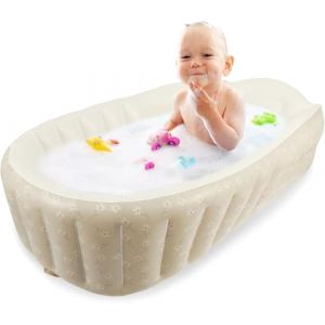 Baignoire pour b&eacute;b&eacute;,Baignoire gonflable pour bebe avec pompe &agrave; air int&eacute;gr&eacute;e,Baignoire portable pliable pour enfants,90&times;55 cm,Baignoire pour b&eacute;b&eacute; 0-5 ans,Baignoire de douche de voyage pour b&eacute;b&eacute; (Yoztfhsoe-EU, neuf)