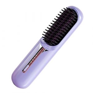 Brosse à Lisser les Cheveux sans Fil,Brosse à Lisser les Cheveux sans Fil - Peigne à lisser rechargeable à chauffage rapide,Brosse chauffante de voyage portable avec 3 réglages de température pour fem (mooperd, neuf)