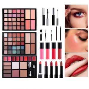 Kit de maquillage professionnel pour adolescentes et filles, d&eacute;butant, kit de maquillage professionnel complet | Inclus : rouge &agrave; l&egrave;vres, crayon &agrave; sourcils et mascara pour les amateurs de maquillage (yanfe, neuf)