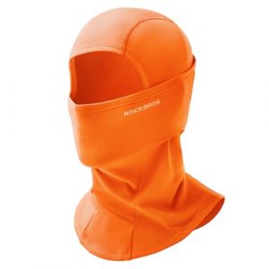 ROCKBROS Cagoule Moto Polaire Balaclava Hiver Tour de Cou Homme Femme Coupe-Vent Respirant Thermique Motif/Filtre Masque pour V&eacute;lo Ski Running Snowboard Chaud sous Casque 9 Couleurs-Orange (ROCKBROS Europe, neuf)