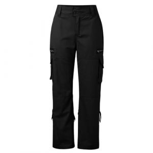 Pantalon De Travail Femme Cargo Randonnee Militaire Baggy Y2k Moto R&eacute;sistant Protection Frottements Ville/trail Noir Bas Jogging Ample Pour Serveuse Restaurant Anti-Taches & Respirant Le noir-2 XXL (Clumanbbl, neuf)