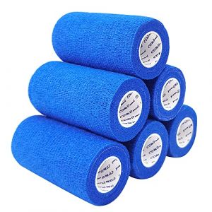 COMOmed blue 10cm bandage cohésifs, auto bande cohésive ,pansements bande cohesive adhesive bandages 6 rouleaux (Yuganluo, neuf)