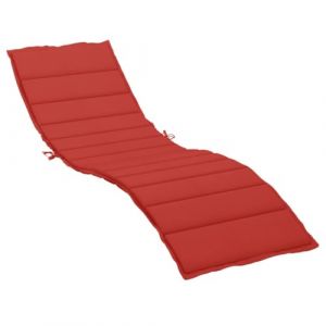 vidaXL Coussin de Chaise Longue, Coussin de Bain de Soleil, Coussins de Transat, Coussin pour Chaise de Jardin Patio Extérieur Arrière-Cour, Rouge 200x70x3 cm Tissu Oxford (XMYOUPIN S.L, neuf)