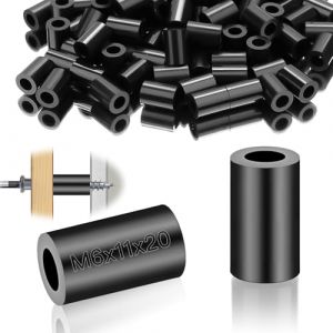 SWTYExt Entretoise Rondes M6 Entretoise Plastique 50 Pièces ABS Entretoise 11x20 mm Nylon Rondelle Manchons de Distance Entretoise Caoutchouc Isolation Rondelles pour Vis Non Filetées Mécanique (YangSiMuShangMao, neuf)