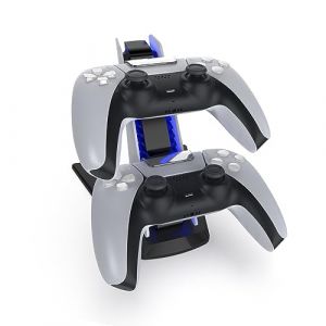Station d'accueil de chargeur de manette pour PS5, station d'accueil de charge double manette de jeu pour Sony Playstation 5 (Dwdzey, neuf)