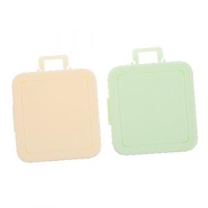 FOMIYES 2pi&egrave;ces Bo&icirc;te De Rangement Pour Houppette Respirante Vert Conteneur Portable Pour &Eacute;ponge De Maquillage Voyage Et Organisation &agrave; Domicile (Family&Personal, neuf)