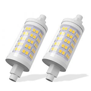 R7S LED 78mm, 10W R7S LED COB Ampoule Blanc naturel 4000K 1000LM, &Eacute;quivalent pour les lampes halog&egrave;nes 100W J78 R7S, AC 220-240V Pas de scintillement Non-dimmable, 2 pack (BVCL, neuf)