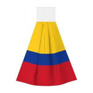 Drapeau de la Colombie Serviette portable &agrave; suspendre en velours super absorbant Serviette de cuisine pour enfants adultes salle de bain cuisine serviette suspendue (wangzhenyangxiaodian, neuf)