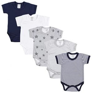 TupTam Body B&eacute;b&eacute; &ndash; Lot de 5 Body B&eacute;b&eacute; Gar&ccedil;on en Coton &ndash; Body B&eacute;b&eacute; 0-3 Mois Respirants et Pratiques, Mix de couleurs 3, 104 (LotteStyle, neuf)