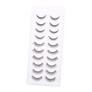 WRITWAA 10paires Faux Cils Denses Pour Maquillage Extensions De Cils Autocollantes Lot (Saieli, neuf)