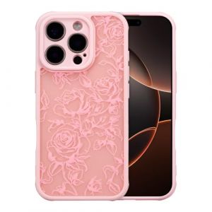 XIZYO Coque pour iPhone 14 Pro Max 6,7 Pouces, Mignon Mat Translucide Fleur de Rose Floral Motif Antichoc Coque, Housse Luxe Esth&eacute;tique Souple TPU pour Filles Femmes, Branche Fleur/Rose (XIZYO, neuf)