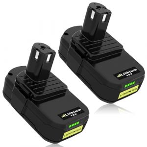 Goodexo P108 Rechange pour Ryobi Batterie 18V 3.0Ah P108 Li-ION pour Ryobi RB18L50 RB18L40 RB18L25 BPL-18 (Noir) (Goodexo-FR, neuf)