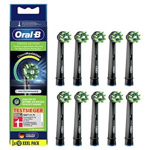 Oral-B CrossAction Lot de 10 brossettes de rechange pour brosse &agrave; dents &eacute;lectrique Noir (G Trading FR, neuf)