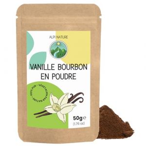 Alpi Nature Vanille en Poudre Bourbon 50g, Gousse de Vanille Bourbon de Madagascar Moulue Qualit&eacute; A (Alpi-Trade, neuf)