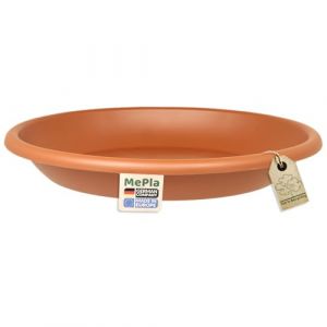MePla Soucoupe de pot de fleurs Cilindro - Soucoupe ronde en plastique - Pot de fleurs r&eacute;sistant aux intemp&eacute;ries - R&eacute;sistant aux UV - Diam&egrave;tre 58 cm (int&eacute;rieur : diam&egrave;tre 42,5 cm) - Terracotta (Heimwerkercenter, neuf)