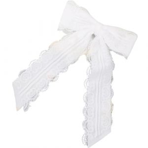 Pince &agrave; cheveux en dentelle avec n&oelig;ud en dentelle et ruban de soie - Pour un usage quotidien - Noir rouge et blanc (qingqingR, neuf)