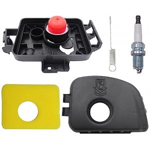 Hippotech Base de filtre &agrave; air 595663, couvercle de filtre &agrave; air 595660 et filtre en mousse de rechange pour tondeuse &agrave; gazon Briggs Stratton 450E 500E 550E 550Ex (Hippomall, neuf)