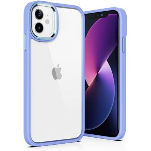ULAK Coque Compatible avec iPhone 12, [Anti-Jaune] Protection Robuste Transparente résistante aux Chocs, Coque Souple en TPU Rigide Prise en Main sûre, Coque légère pour iPhone 12 6,1,Purple (easyarise, neuf)