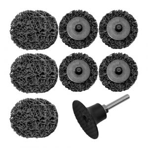 Merryland Disque de D&eacute;capage 50mm Peinture Rouille Meuleuse &Agrave; Rectifier, 50 mm Noir Disques de Nettoyage Disque CSD Disque &agrave; D&eacute;caper 10 Pi&egrave;ces Avec Tige De 6mm, M&eacute;tal INOX Acier Fer, DGTA012C2 (Merryland Tools FR, neuf)