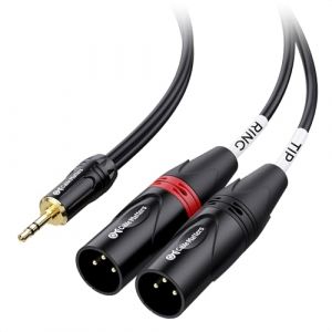 Cable Matters Câble XLR Mini Jack 3.5 mm, Cable Jack vers 2 XLR de 0,9 mètres, Câble de 3,5 mm vers XLR, Câble de rupture mâle vers mâle auxiliaire vers double XLR (Cable Matters, neuf)