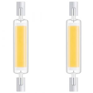 Ampoule R7S LED 78mm Dimmable 15W, Équivalent Halogène J78 150W, Blanc Froid 6500K, Angle 360°, 1500LM COB Linéaire Pour Projecteur Applique Murale, 2 PCS (XALDSMYXGS, neuf)