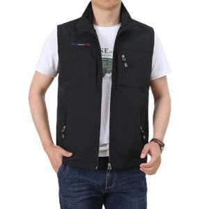 Générique Gilet Sans Manche Homme Manches Femme Peche Multipoches Veste De Chasse Vetement Blouson En Jean Gilets Randonnée Et Loisirs Plein Air Pour Hommes Long Chantier Manteaux Biker Sport Travail (Keerlonno, neuf)