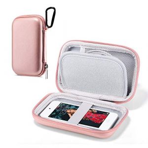 ULAK Coque Ranger et Protéger pour iPod Touch / Mp3 / Mp4 / Ecouteur/Clé/Câbles USB /, Nylon Etui Housse Rigide Protection avec Mousqueton Portable Antichoc Coque, Or Rose (easyarise, neuf)