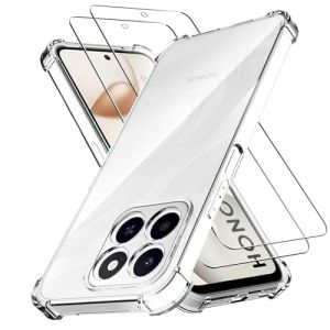 Anoowkoa Coque pour Honor 400 Smart 4G/5G + 2 Pi&egrave;ces Honor 400 Smart Verre Tremp&eacute; -Transparente Housse de Protection en Silicone Rigide Anti Choc &Eacute;tuisBumper avec Coins Renforc&eacute;s (funan, neuf)