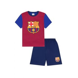 Ensemble de pyjama football &agrave; manches courtes FC Barcelone pour gar&ccedil;on, Rouge, 7-8 ans (ThePyjamaFactory, neuf)
