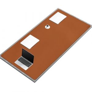 Vyaaa Tapis de Bureau en cuir, 160 x 80cm Sous Main Bureau, Double face Tapis de Souris, pour la maison ou le bureau (Marron) (Vyaaa Desk Mat Direct, neuf)