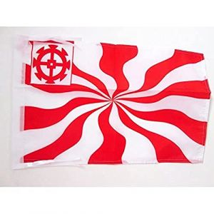 AZ FLAG - Drapeau République de Mulhouse - 45x30 cm - Pavillon Province France - Alsace 100% Polyester Avec Deux Cordelettes - 20g (AZ-FLAG, neuf)