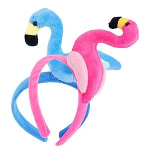 NOLITOY 2 Pi&egrave;ces bandeau flamant rose faire le costume de dinosaure casque m&eacute;duse hair charms hair toppers d&eacute;cor de cheveux d'animaux de dessin anim&eacute; de f&ecirc;te coiffe de cosplay (M.Meteorite, neuf)