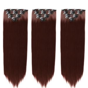 Ensemble De Cheveux &Agrave; Clipser Avec Clips Extensions De Cheveux Synth&eacute;tiques Faux/Faux Cheveux Blonds Eunice Cheveux Longs (Jingqijin, neuf)