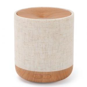 ZmarKraft Diffuseur d'huiles essentielles 200 ml avec housse en tissu et lampe de nuit | Diffuseur d'ar&ocirc;mes &agrave; ultrasons | Humidificateur avec lumi&egrave;res | D&eacute;coration de pi&egrave;ce | Petit humidificateur pour (ZmarKraft, neuf)