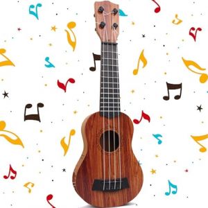 38 cm Ukul&eacute;l&eacute; Jouet Guitare, Ukul&eacute;l&eacute; pour Enfants, Enfant Mini Guitare, Guitare Enfant, Jouet Musical de Guitare, avec 4 Cordes R&eacute;glables, pour Tout-Petits, D&eacute;butants, Gar&ccedil;ons, Filles (Hanasy, neuf)