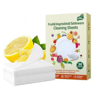 Tablette Lave Vaisselle Ecologique, Pastille Lave Vaisselle, Dishwasher Tablets, Nettoyant Pour L&eacute;gumes et Fruits, Biod&eacute;gradable, V&eacute;gan et S&ucirc;r, Nettoyage Puissant, Dissolution Rapide, 30 Rin&ccedil;ages (SHISEN, neuf)
