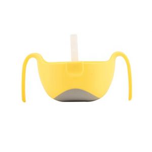 b.box Bol extra large Avec paille - Avec deux poign&eacute;es ergonomiques anti-d&eacute;rapantes - Caoutchouc, Polypropyl&egrave;ne (PP) 17 Onces - Dessous de bol anti-d&eacute;rapant (itBabies, neuf)