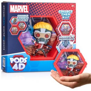 WOW! PODS Figurine 4D Marvel Starlord, Figurine à Collectionner à tête branlante Qui éclate de Leur Monde dans Le vôtre, décoration Murale ou étagère, Jouets et Cadeaux Marvel Série 1 n° 455 (Les merveilles d'Emi, neuf)