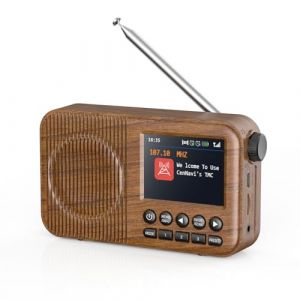Arafuna Radio Portable, Radio FM Dab+, Radio Dab Plus 60 Stations Pr&eacute;r&eacute;gl&eacute;es, Grand &eacute;cran LCD, Double R&eacute;Veil, Rechargeable (DR112T) (Ara Eu, neuf)