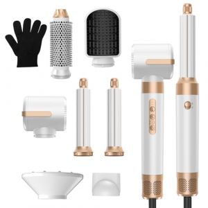Sèche Cheveux 7 en 1, Air Styler Pro, Seche Cheveux Diffuseur Boucle, Fer à Boucler à Air de 30 mm,Pour Lisser, Boucler les Cheveux,3 Températures,1400 W Hair Styler Professionnel (putuo beauty, neuf)