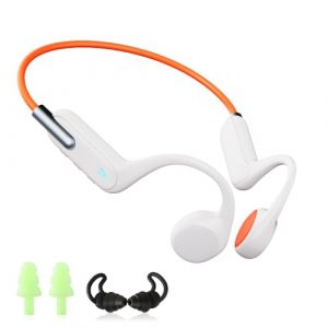 Casque Conduction Osseuse Natation Bluetooth 5.3, &Eacute;couteurs Piscine &Eacute;tanches IPX8 avec MP3 32Go, Casque Sport Sans Fil Waterproof pour Course &agrave; Pied, Cyclisme, Nage, avec Micro, 8h Autonomie (QtumTek, neuf)