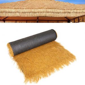 Toit De Chaume Synth&eacute;tique, Rouleau De Paille Mexicaine Artificielle, D&eacute;coration De Toit De Chaume Ignifuge, D&eacute;coration De F&ecirc;te Et De Bar Hawa&iuml;en, Terrasse De Cl&ocirc;ture De Jardin (Size:1*8m(3.2*26.2ft)) (ZHWFDC, neuf)