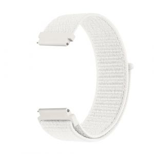 Wanme 20mm Bracelet Compatible pour Garmin Vivoactive 3/Venu/Venu Sq/Venu Sq 2, Nylon Bracelet pour Garmin Vivoactive 3 Music, Forerunner 245/245 Music/645/645 Music, Forerunner 55 (Blanc) (DgYuanLiYuan, neuf)