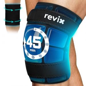 REVIX Compresse de glace extra large pour genou, compresse de glace longue dur&eacute;e de 45 minute, th&eacute;rapie par le froid pour soulager l'inconfort au niveau du mollet et du bras (50,8 cm &times; 27,2 cm) (Easinglife EU, neuf)