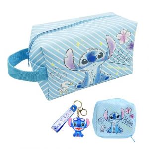 Trousse de Toilette ，Trousse &agrave; Maquillage, Cartoon Makeup Bag, Sac de Maquillage de Voyage,Id&eacute;al Rangement et Voyage，Porte-cl&eacute;s et Small Cartoon Makeup Bag，pour Enfant, Adolescent, Adulte (Bleu) (cx-us, neuf)