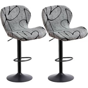 Housse Tabouret de Bar en Velours/Incurv&eacute; Lot de 2/4/6 Extensible Couvre de Tabouret de Bar de pub Couverture de Tabouret Haute Housse Chaise de Salle a Manger Couvre Protecion De Chaise ( Color : #41 (Lausit Zenr, neuf)