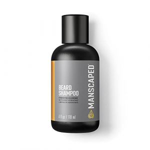 MANSCAPED® Beard Shampoo, Nettoyant hydratant aux huiles essentielles d'eucalyptus, de romarin et de lavande, Nettoyant hydratant pour barbe pour cheveux et peau (118 ml) (Manscaped EU, neuf)